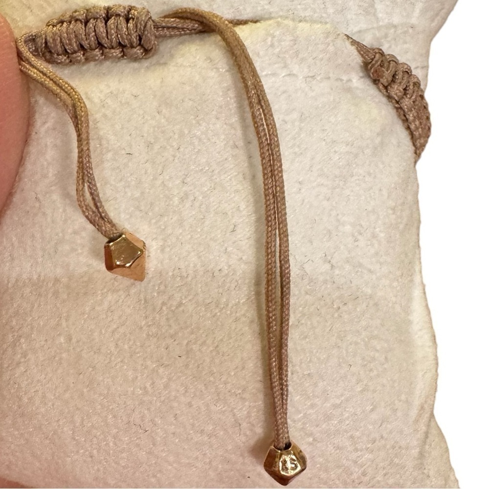 Kendra Scott Rose Gold Rope Slider Bracelet EUC Size Adjustable - Picture 2 of 6